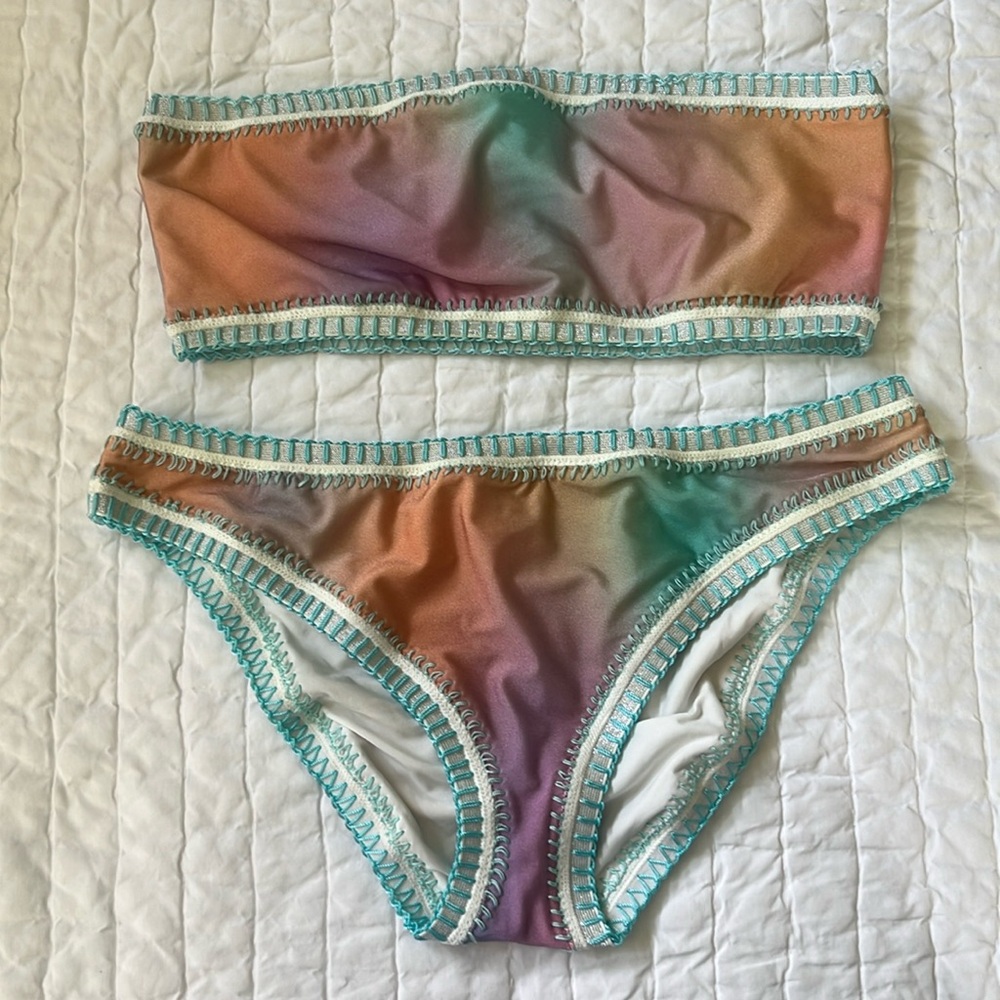 Bandeau 2-piece Gorgeous Designer Pastel Bikini  medium sizes